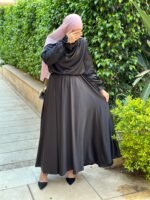 Farah Satin Set in Black