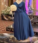 Double-Cloche Satin Skirt